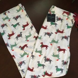 NWT DACHSHUND LOUNGE PANTS PAJAMA BOTTOMS COTTON